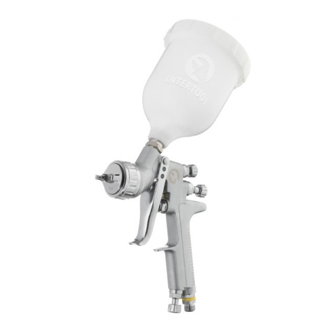Краскопульт пневматический LVMP профессиональный, верхний пластиковый бачок INTERTOOL PT-0115