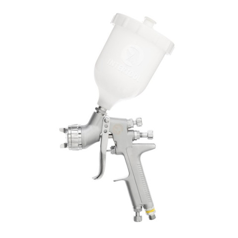 Краскопульт пневматический LVMP профессиональный, верхний пластиковый бачок INTERTOOL PT-0115