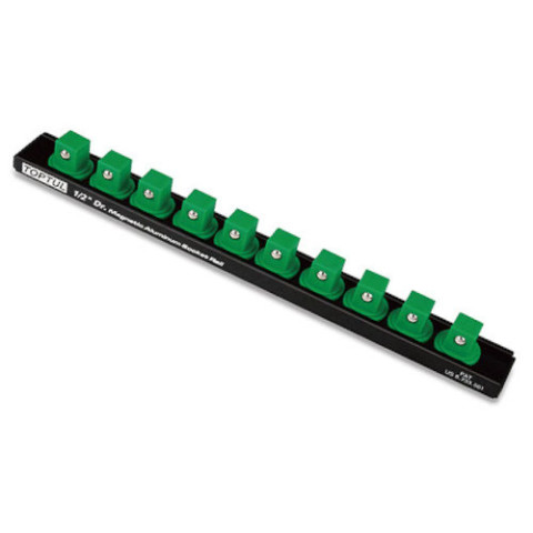 Держатель для головок алюминиевый TOPTUL (планка магнитная) 1/2"*240*10шт PBKB4B26103