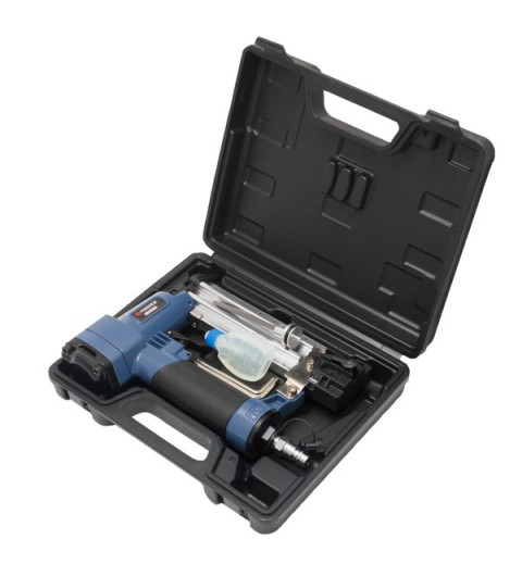 Степлер пневматический в комплекте со сменным бойком (штифт: Ø-0.64мм, L 10-35мм), в кейсе Forsage F-03F0033(F-67638)