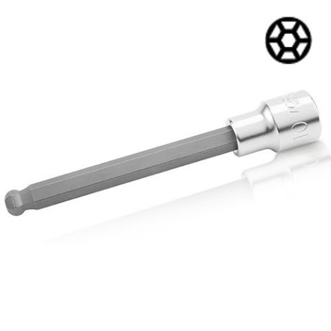 Насадка шестигранник HEX TOPTUL 6 мм 140мм 1/2" с шаром BCSA1606