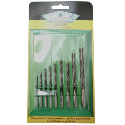 Набор сверл по металлу "Стандарт" Р6М5 9шт. 3-8мм НСВСТ