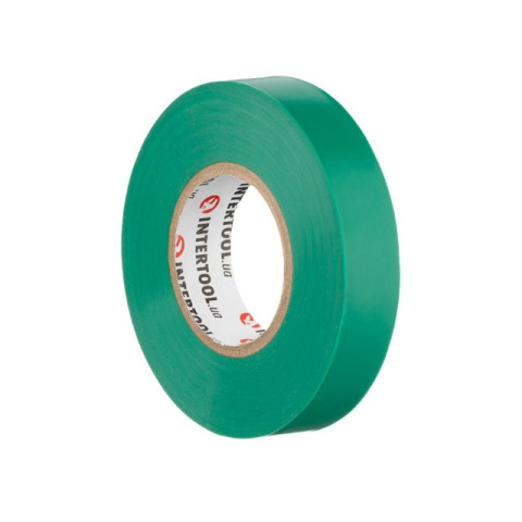 Лента изоляционная 0.15мм*17мм*25м зеленая INTERTOOL IT-0061