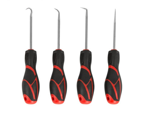 Набор шил и крюков с резиновой ручкой 4 пр. (код 904U4)