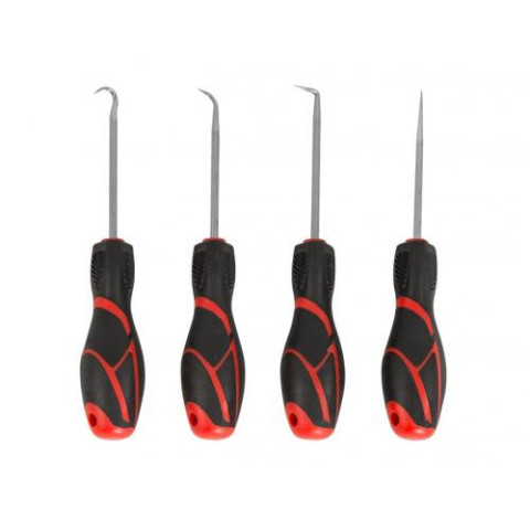 Набор шил и крюков с резиновой ручкой 4 пр. (код 904U4)