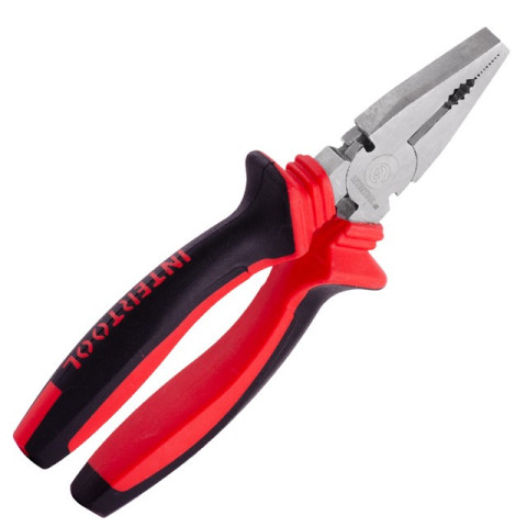 Плоскогубцы 180 мм, 40CrV, фосфатированные, полированные. INTERTOOL NT-0118