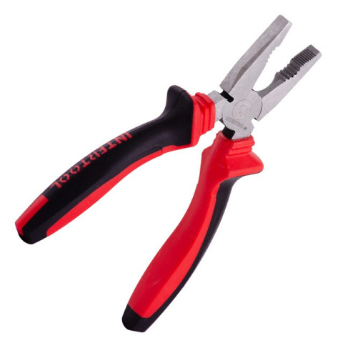 Плоскогубцы 180 мм, 40CrV, фосфатированные, полированные. INTERTOOL NT-0118