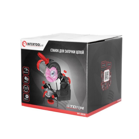Станок для заточки цепей 230 Вт, 3000 об/мин, 145×22.3×3.2 мм INTERTOOL WT-0830