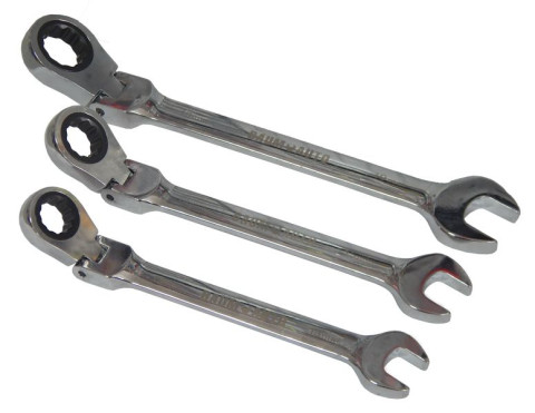 Ключ комбинированный трещоточный c шарниром 13мм BaumAuto BM600713F