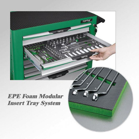 Тележка с набором инструментов TOPTUL 7 секций 261ед. GE-26105