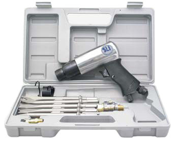 Пневмомолоток 3 000 уд/мин с комплектом насадок 9 пр. (код ST-2212K/H)