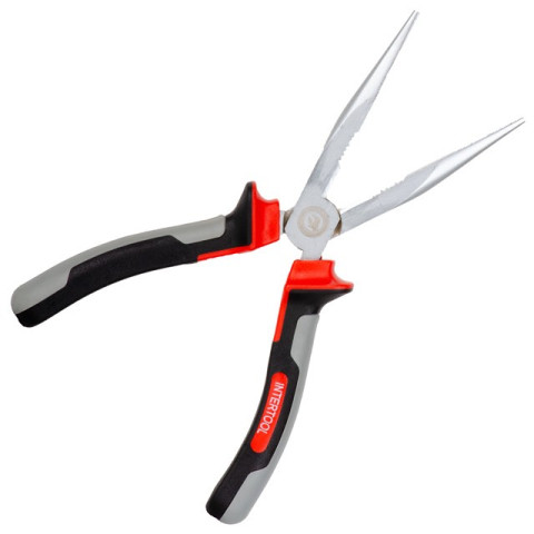 Щипцы удлиненные прямые 200 мм CrV с изолированными рукоятками INTERTOOL NT-0221