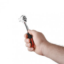 Рукоятка с храповым механизмом на 72 зуба 1/4", Cr-V STORM INTERTOOL ET-8001