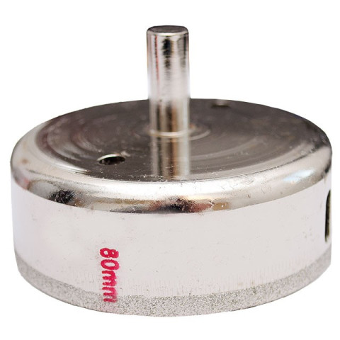 Сверло алмазное трубчатое по стеклу и керамике 80 мм INTERTOOL SD-0376