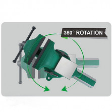 Тиски поворотные кованые 150мм 6" TOPTUL DJAD0106