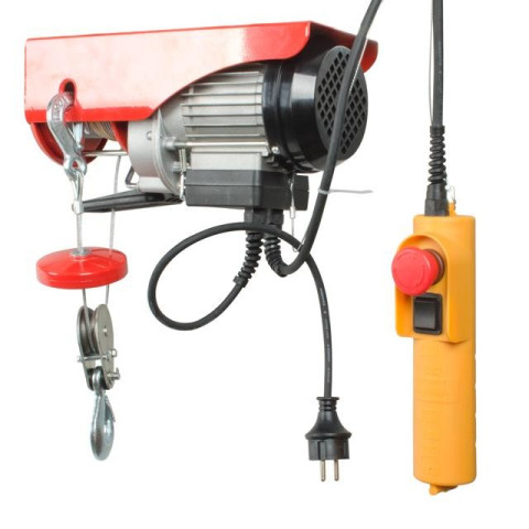 Лебедка электрическая 220/230В, 500Вт, 125/250 кг, трос 3.0мм*12м INTERTOOL GT1481