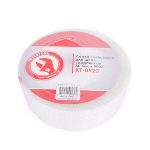 Лента клеящаяся для швов "серпянка" 50 мм*90 м INTERTOOL KT-0923