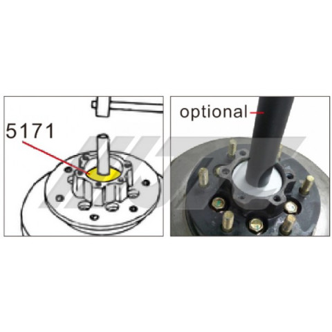 Оправка для запрессовки обоймы подшипника передней ступицы ISUZU