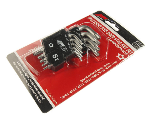 Набор угловых ключей пятилучевых ТS10-ТS50 9ед. (с отвертием)