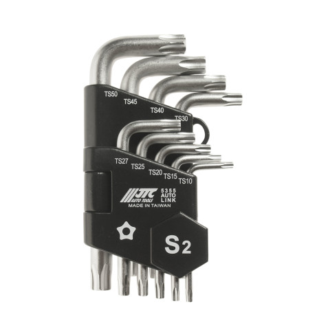 Набор угловых ключей пятилучевых ТS10-ТS50 9ед. (с отвертием)