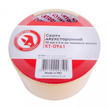 Скотч двухсторонний 50 мм*5 м на тканевой основе INTERTOOL KT-0961