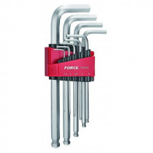 Набор ключей 6-гранных (HEX) Г-образных с шаром длинных 9 пр. (1.5-10 мм) (код 5093LB)