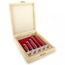 Набор фрез кромочных прямых в деревянном кейсе INTERTOOL HT-0076