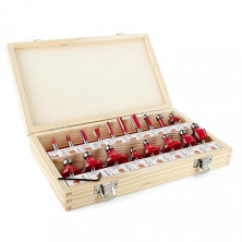 Набор фрез по дереву в деревянном кейсе INTERTOOL HT-0073