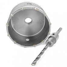 Комплект: сверло корончатое по бетону 105мм + переходник SDS Plus 100мм INTERTOOL SD-7105