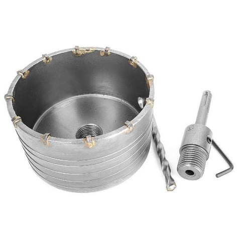 Комплект: сверло корончатое по бетону 105мм + переходник SDS Plus 100мм INTERTOOL SD-7105