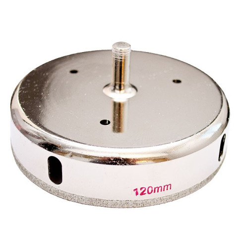 Сверло алмазное трубчатое по стеклу и керамике 120 мм INTERTOOL SD-0380