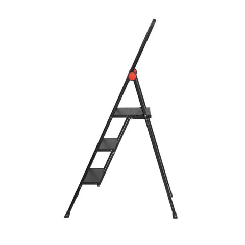 Стремянка алюминиевая "Black Slim", 3 ступени, высота верхней ступени 684мм, 150 кг, STORM INTERTOOL LT-5003
