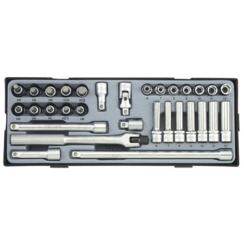 3/8" Набор головок 31 пр. (код T3311)