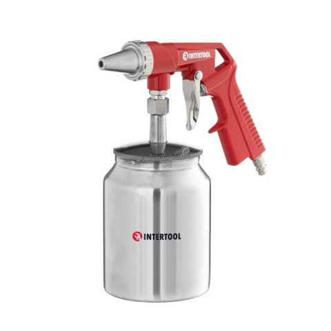 Пистолет пескоструйный пневматический с металлическим бачком INTERTOOL PT-0707