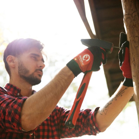 Молоток 1000г ручка из фибергласса INTERTOOL HT-0210