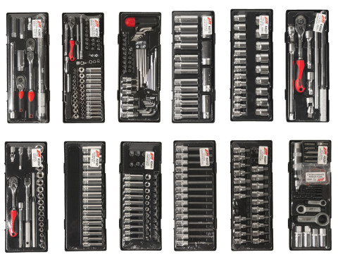 Тележка инструментальная с набором инструмента 496 ед.