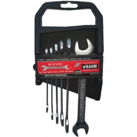 Набор ключей рожковых в пластиковом держателе 6 пр. (6-17 мм) (код 10-6MP)