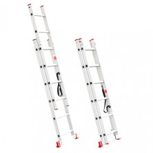 Лестница алюминиевая 2-х секционная универсальная раскладная INTERTOOL LT-0206