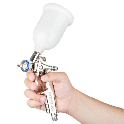 Краскопульт пневматический HVLP II MINI профессиональный INTERTOOL PT-0128