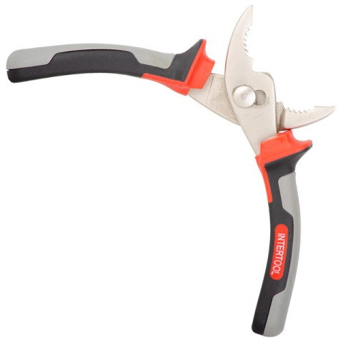 Щипцы со шлицевым соединением 160 мм CrV с изолированными рукоятками INTERTOOL NT-0232