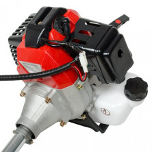 Мотокоса 1.5 кВт/2 л.с., 43 см³, катушка, 3-х лопастной нож, фреза 40 зубъев, двухплечевой ранцевый ремень INTERTOOL DT-2232