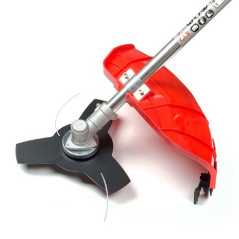 Мотокоса 1.5 кВт/2 л.с., 43 см³, катушка, 3-х лопастной нож, фреза 40 зубъев, двухплечевой ранцевый ремень INTERTOOL DT-2232