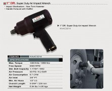 Гайковерт для автосервиса пневматический TOPTUL 1" 1898N/m 6500 об/мин KAAC3214