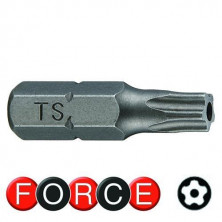 1/4 Бита Torx с отверстием 5-ти лучевая TS10, L=25 мм (FORCE 12F2510)
