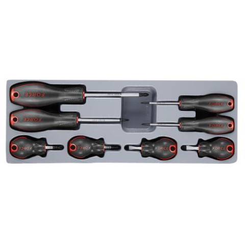 Набор отвёрток 8 пр. (шлицевые, РН, РZ) (FORCE 2085)