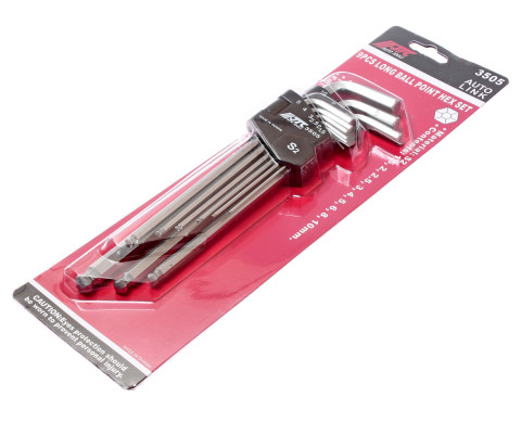 Набор шестигранников удлиненных с шаровидными наконечниками 9ед. 1.5-10мм