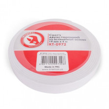 Скотч двухсторонний 19 мм*5 м на вспененной основе INTERTOOL KT-0972