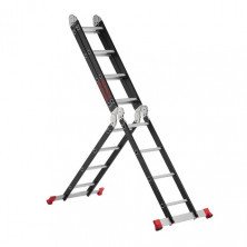 Лестница мультифункциональная трансформер 4х4ступени, стальной профиль, 4450мм, 150 кг INTERTOOL LT-0024