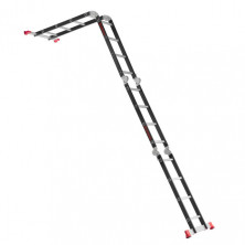 Лестница мультифункциональная трансформер 4х4ступени, стальной профиль, 4450мм, 150 кг INTERTOOL LT-0024