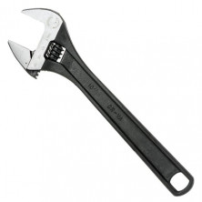 Ключ разводной 250мм, Cr-V, черный, фосфатированный, с полированной головкой INTERTOOL XT-0060